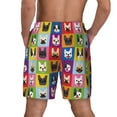 thumbnail image 2 of Lsque Mens Swim Trunks Colorful Bulldog Pattern - Bathing Suit Compression Liner - Beach Swim Shorts Swimwear - (S-3XL) - Stretch Quick Dry -Small, 2 of 9