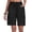 Black women cargo shorts a1, variant on Women's Cargo Drawstring Loose Shorts Casual Solid Vacation Beach Hiking Activewear Bermuda Pants Summer Travel Lounge Trousers, Black S
