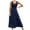 B198 Navy plus size summer dresses Clearance Under $5, variant on Cagogo Ladies Casual Loose Aline Swing Flowy Tiered Long Maxi Cami Sun Dress Under $5 Summer Sleeveless Curvy Dresses Smocked Square Neck Cute White Evening Dress