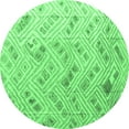thumbnail image 1 of Ahgly Company Indoor Round Abstract Emerald Green Modern Area Rugs, 8' Round, 1 of 4