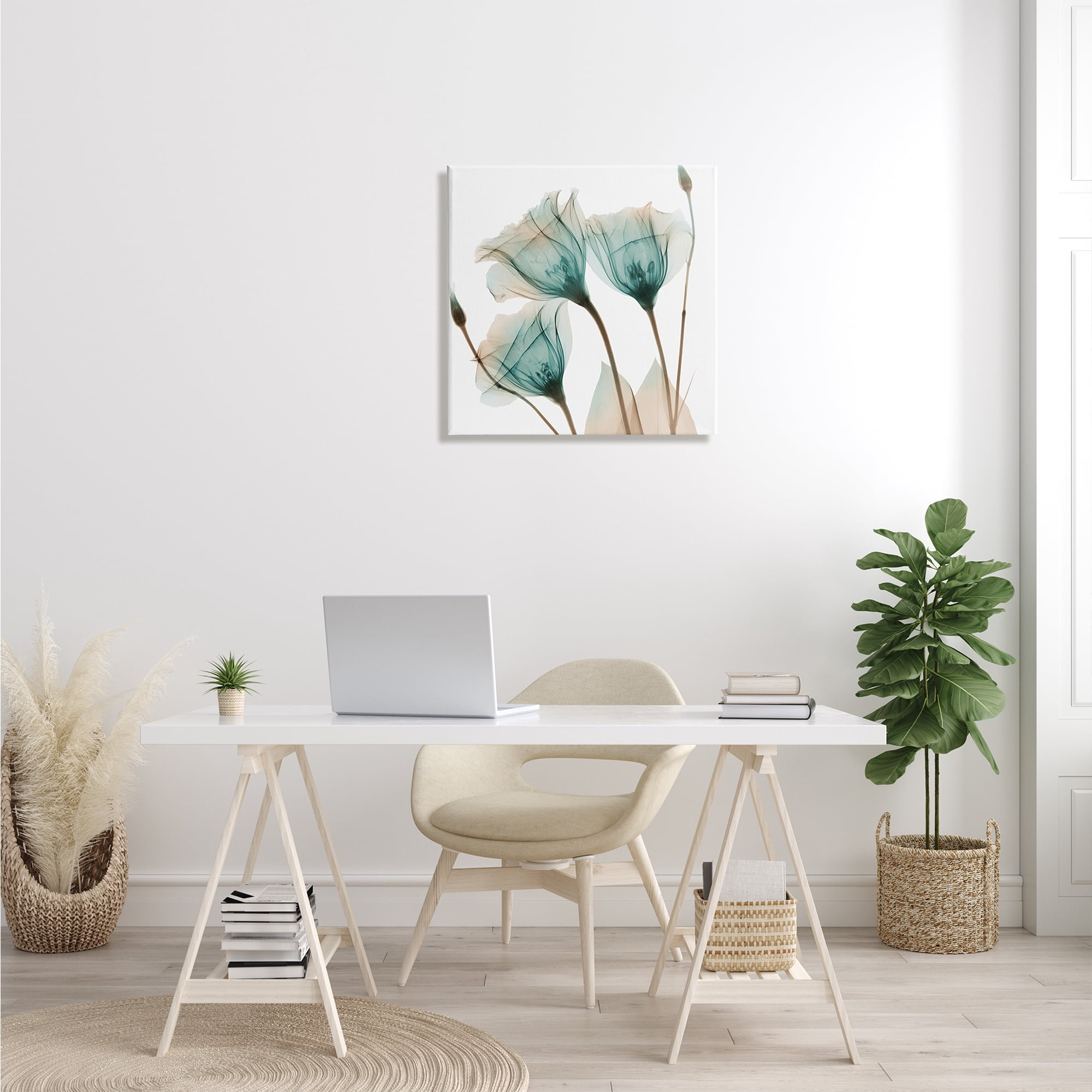 Stupell Industries Spring Tulip Florals Translucent Plant Botanical & Floral Photography Gallery Wrapped Canvas Print Wall Art, 24 x 24
