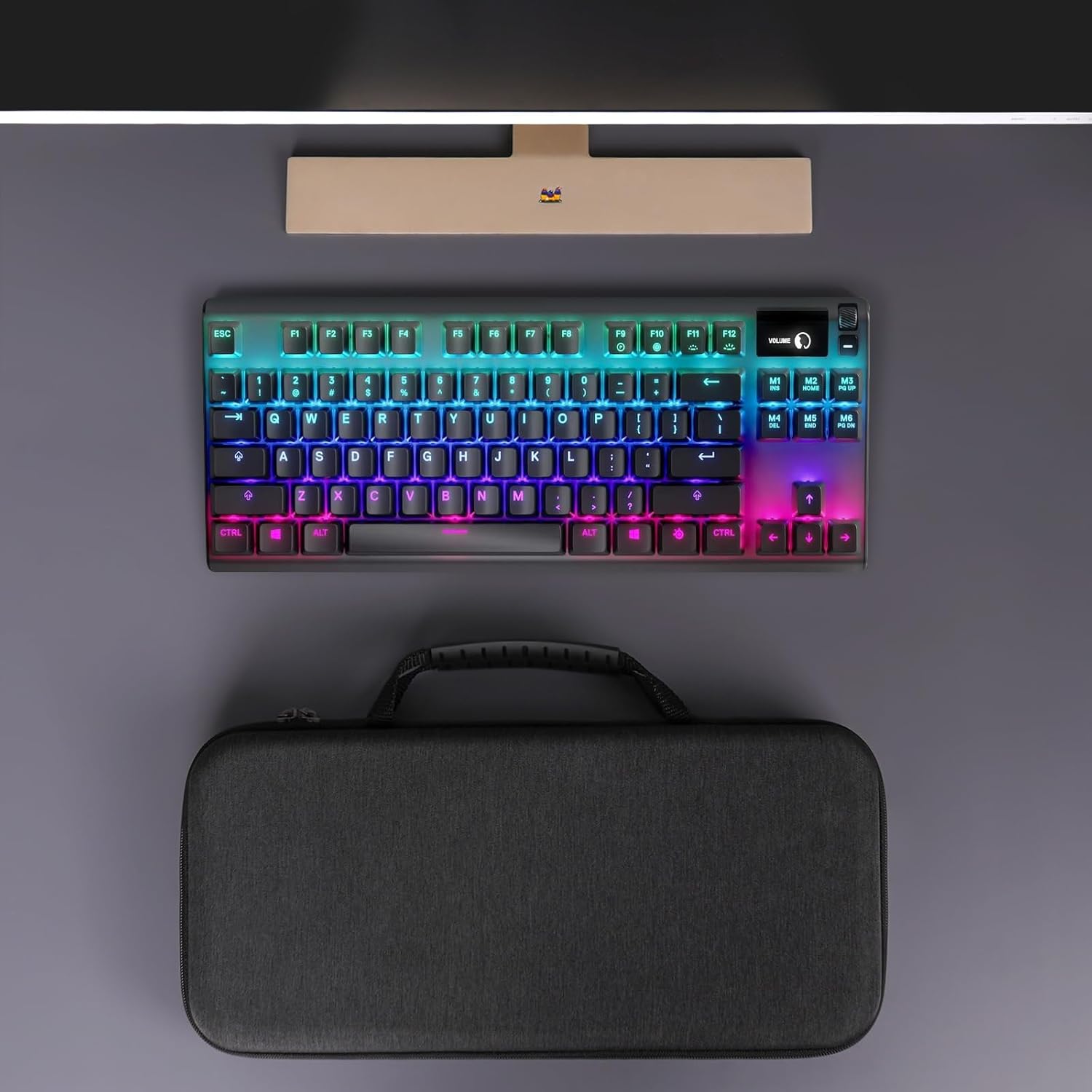 Hard Travel Case Compatible with TKL Tenkeyless Wireless/Wired Keyboard, Computer 87 Keys Keyboard Carrying Case Protective Storage Box Bag