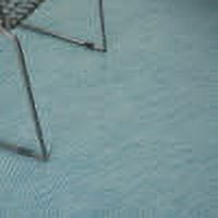 Nourison Positano Indoor/Outdoor Modern Solid Aqua 4' x 6' Area Rug