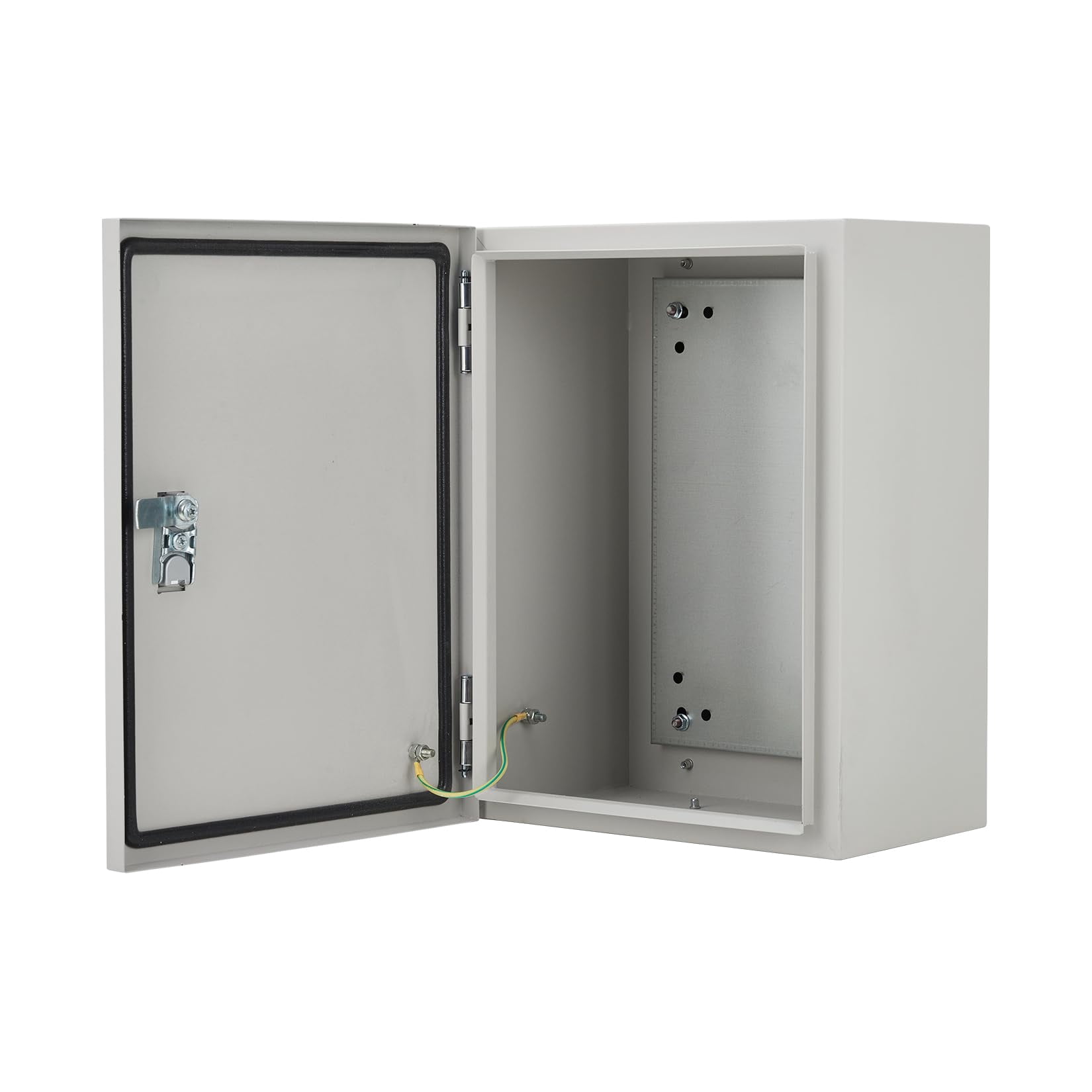 Kojooin Lockable Outdoor Electrical Box, NEMA 4X Steel Enclosure, IP67 Waterproof Dustproof Junction Box with Mounting Plate and Key for Indoor Outdoor