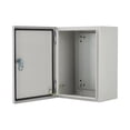 thumbnail image 3 of QinaQin Gabinete eléctrico para exterior con cerradura, caja de acero NEMA 4X e IP67 contra agua y polvo, con placa de montaje y llaves para uso interior o exterior, 3 of 9