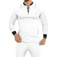 thumbnail image 3 of LUXUR Mens Crew Neck Pullover Athletic Running Tee White S, 3 of 3
