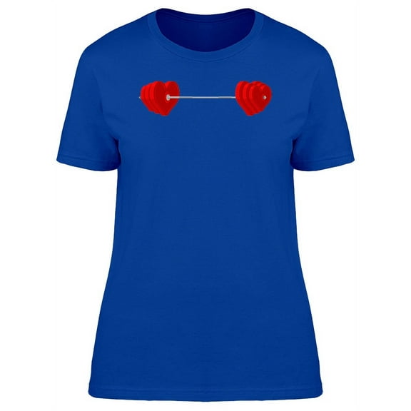 Barbell Made Of Hearts T-Shirt Women -Image by Shutterstock, Female Medium