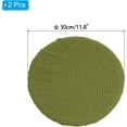 thumbnail image 2 of NOGIS 12" Round Bar Stool Cover, 2 Pack Elastic Bar Stool Cover Washable Seat Cushion for Diameter 12"-14" Chair, Lawn Green, 2 of 7