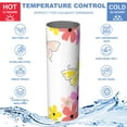 thumbnail image 5 of Butterfly 20 Oz Stainless Steel Skinny Tumbler – Vacuum Insulated Slim Travel Cup with Lid & Stainless Steel Straw, 360° Full Wrap Printed Tumbler for Home, Office & Outdoor Use, Spring, 5 of 6
