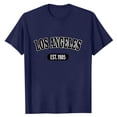 thumbnail image 3 of ibuvkizy Mens Graphic Tees Short Sleeve Crew Neck Casual Letter Print Summer Pullover Navy,S, 3 of 4