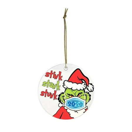 

QWZNDZGR Cute Christmas Ornament 2020 Stink Stank Stunk Face Cover Personalize Hanging Pendant Cartoon Handmade Hanging Decoration Xmas