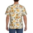 thumbnail image 2 of Rocae Hippie Bee Honeycomb for Men's Moisture-Wicking Crew Tee - T-Shirt for Sports, Outdoor Activities, and Casual Wear3X-Large, 2 of 9