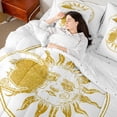 thumbnail image 4 of Homewish Moon Sun Bedding Comforter Set 7-Piece for Teens Adults Female Men,Bohemian Theme King Bedding Sets,Exotic Style Ultra Soft Bed Sheets,Ultra Soft Home Decor,Reversible, 4 of 8