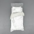 thumbnail image 2 of Ambesonne Grey Bedding Set 4 Pcs, Bridal Flourish Motifs, Queen, Grey White, 2 of 3