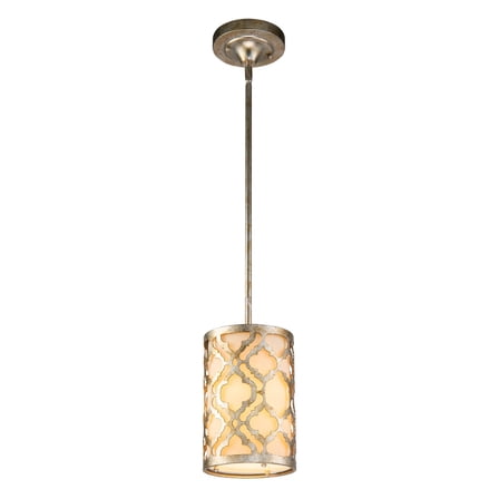 Lucas McKearn Arabella 1-light Metal Mini Pendant in Distressed Silver