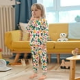 thumbnail image 4 of FORMRS Long Sleeve Top and Pants Pajama Set for Niños 2-Piece Sleepwear, Sizes 18M-8Y, Floral Blooms, 4 of 6