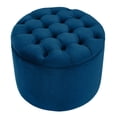thumbnail image 3 of TOV Furniture Queen Navy Velvet Storage Ottoman, 3 of 5