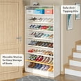 thumbnail image 4 of Tribesigns Armoire à Chaussures, 9 Niveaux 40-45 Paires Armoire à Chaussures en Bois Robuste Autoportante, 4 of 5