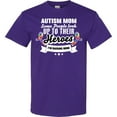 thumbnail image 3 of Inktastic Autism Awareness Autism Mom with Puzzle Ribbons T-Shirt, 3 of 5