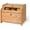 Natural Oak, variant on CONSDAN Bread Box, Solid Wood Oak Bread Box with Clear Window, Double Layer Bread Box for Bread Storage, Large Capacity Breadbox for Kitchen Countertop, Natural Oak