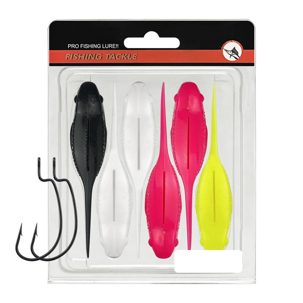 6pcs 10cm Swimbait Long Tailed Fake Tadpole Soft Bait Sinking Floating Wobblers