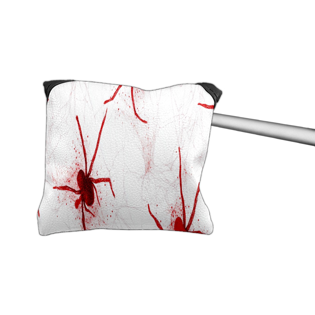 Golf Mallet Putter Cover Premium Leather Waterproof Golf Putter Head Cover with Magnetic Closure Red Insect