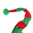 thumbnail image 4 of Adult Kids 3D Christmas Party Elf Long Tail Hat Red Green Striped Plush Trim Funny Santa Cap Holiday Theme Photo Props Party Favors, 4 of 7
