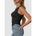 thumbnail image 4 of Women's Crew Neck Tank Tops Breathable Slim Fit Sleeveless Design Trendy Going Out Tops, 4 of 4