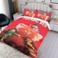 thumbnail image 3 of Turning Red Conjunto de sábanas temático, trío de piezas, cómodo y amigable con la piel, diseño único, regalo de decoración para el hogar para familiares, amigos y fans,135cm *200cm, 3 of 6