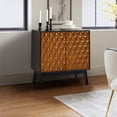 thumbnail image 3 of Modern Anti-tip Storage Accent Cabinet 2 Doors Dresser with Adjustable Shelves Black, 3 of 9