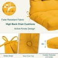 thumbnail image 3 of XXLYY Outdoor High Back Chair Cushions 2-Pack, 44”x22”x4” Waterproof Fade-Resistant Cushions with Ties for Adirondack & Rocking Chairs, 3 of 7