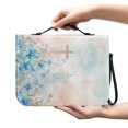 thumbnail image 2 of ZUXONGSY Lily Cross Print PU Leather Bible Cover for Women Men Lightweight Bible Carrying Case with Detachable Wristlet Strap Scripture Bag for Book Lover Journal Case, 2XL, 2 of 7