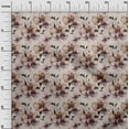 thumbnail image 2 of oneOone Cotton Poplin Dusty Pink Fabric Florals Dress Material Fabric Print Fabric By The Yard 56 Inch Wide, 2 of 4