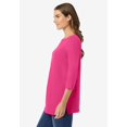 thumbnail image 2 of Woman Within Plus Size Perfect Three-Quarter Sleeve Boatneck Tee, 2 of 6