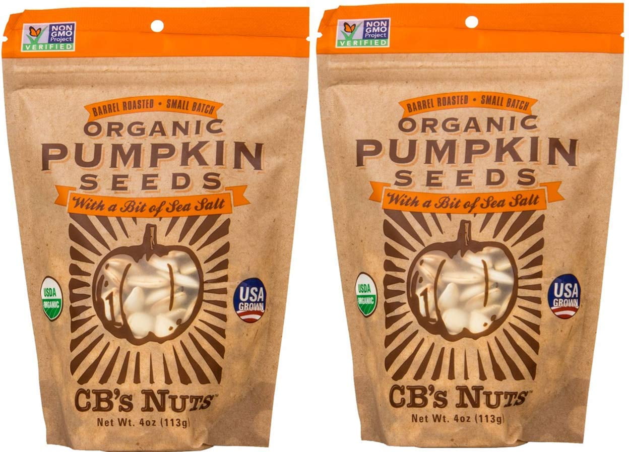 CB's Nuts Organic Lightly Salted Pumpkin Seeds (2) 4oz Bags