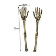 thumbnail image 6 of D-GROEE 2Pcs Realistic Looking Skeleton Arm Stakes Plastic Skeleton Hands for Halloween Props Decorations, 6 of 7