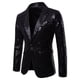 thumbnail image 1 of Traje de actuación con lentejuelas doradas para hombre, presentador de discoteca, chaqueta de estudio, 1 of 6
