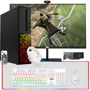 Restored TechMagnet Gaming Desktop PC,Intel i5 6th Gen,Galaxy 6,16GB RAM,240GB SSD MTG New 27 Inch 165HZ Gaming Monitor,GT 1030,4 in 1 Gaming Kit,Webcam,Win 10 Pro