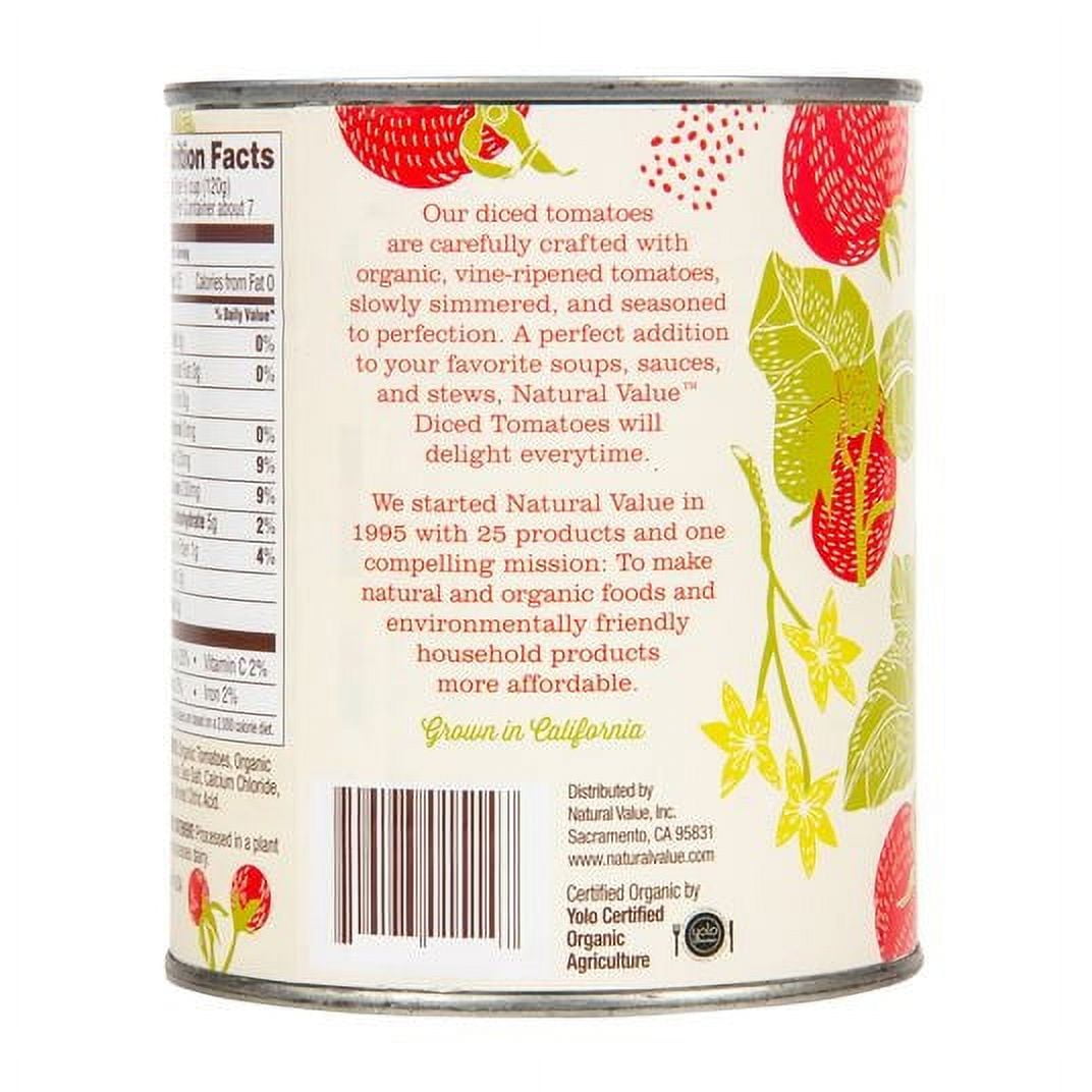 Natural Value Tomatoes, Diced, Organic-12 x 28 oz