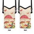 thumbnail image 6 of SEANATIVE Neoprene Crossbody Bag Water-Resistant Small Phone Bag with Detachable Shoulder Strap Shockproof and Waterproof for Traveling Hiking Walking 8 x 4 inch, Mushroom Butterfly Star Leaves, 6 of 7