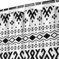 thumbnail image 4 of Bohemian Tribal Earthy Shower Curtain 72x84 Inches Quick-Dry Polyester Curtain with Plastic Hooks Rustic Aesthetic Style, 4 of 5