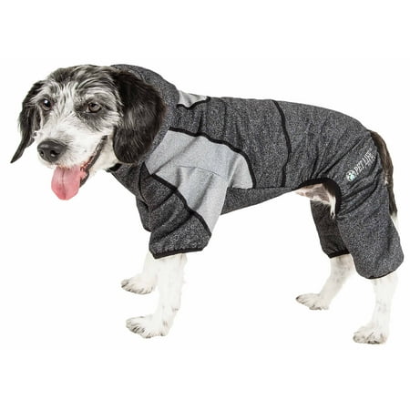 UPC: 0810787036259 | Pet Life ® Active  Fur-Breeze  Medium-weight 4-Way-Stretch Full Body Hooded Dog Yoga sweater