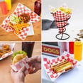thumbnail image 4 of 100 piezas de papel para envolver alimentos grasa impermeable Deli Sandwich Wrap papel encerado papel para envolver 11.02 * 10.24 pulgadas para hamburguesa pizza pan carne fruta cocina camping hogar, 4 of 5
