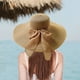 thumbnail image 5 of Floppy Big Beach Sombreros de Paja para Mujer Plegable Verano ala Ancha Sombrero para el Sol Plegable Sombrero de Paja de Viaje para Mujer Sombrero Fedora, 5 of 5