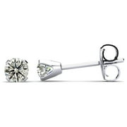 SuperJeweler 10 Point Diamond Stud Earrings in 14 Karat White Gold Filled, Stylish Diamond Earrings for Women