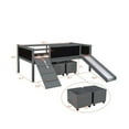thumbnail image 5 of Harper & Bright Designs Twin Size Loft Bed with Two Storage Boxes Multi-Functional Wood Loft Bed with Climbing Frame Slide and Guardrails Gray, 5 of 8