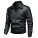 thumbnail image 1 of Ceisia Men's Slim Turn-Down Collar Full-Zip Faux Leather (PU) Casual Jacket Gift, 1 of 9