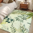 thumbnail image 4 of Green Blue Leaves Area Rugs 3'x5', Small Throw Rugs for Living Room Bedroom, Summer Botanical Farmhouse Watercolor Leaf Indoor Outdoor Rug Non-Slip Low Pile Carpet Runner Reversible Floor Mats, 4 of 8