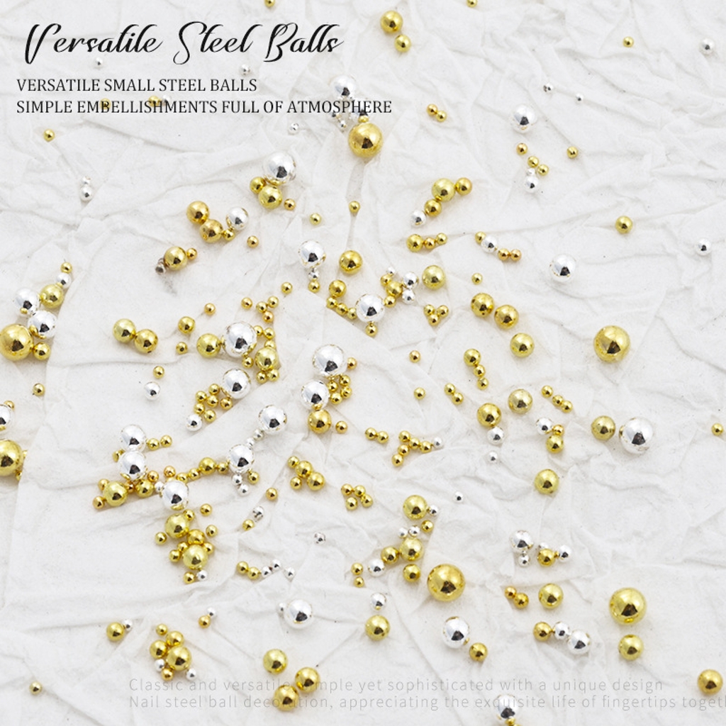 1Bag 3D Nails Art Metal Charms Caviar Beads Nail Rivets Jewelry Manicure Crafts Decorations Accessories
