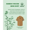 thumbnail image 4 of Dubinik® Viscose Made From Bamboo Mens Short Sleeve Button Down Two Pockets Soft Cool Vintage Regular Fit Mens Casual Shirts, 4 of 6